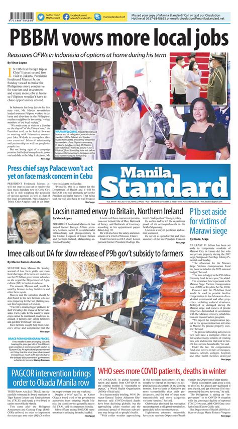 manila standard newspaper|News Archives .